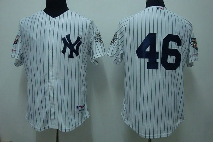 mlb new york yankees #46 pettitte white(2009 logo) mlb new york yankees #46 pettitte white(2009 logo)