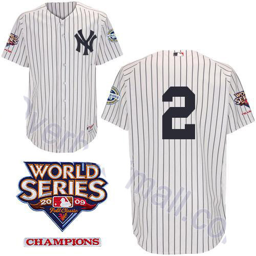 New York Yankees 2 Derek Jeter White Youth Jerseys