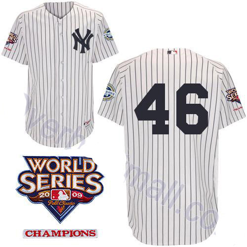 New York Yankees 46 Andy Pettitte White Youth Jersey