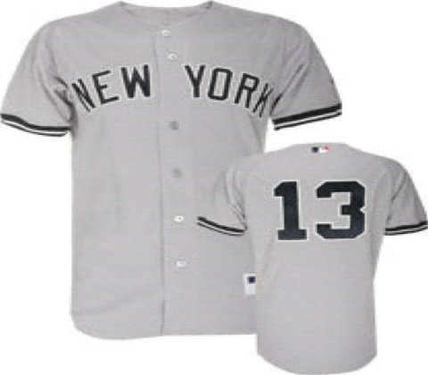 Youth MLB Jerseys New York Yankees 13 Alex Rodriguez gray Jerseys
