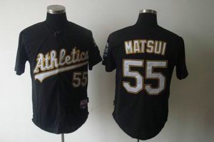 Oakland Athletics 55 black MATSUI Jerseys