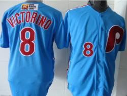 Philadelphia Phillies #8 Victorino Blue jerseys cool base Philadelphia Phillies #8 Victorino Blue jerseys cool base