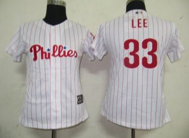 MLB Women Jerseys Philadephia Phillis 33 Lee white