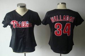 women mlb philadelphia phillies 34 halladay black