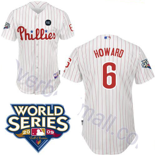 Philadelphia Phillies 6 Ryan Howard White Youth Jerseys