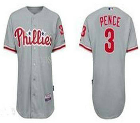 Youth philadelphia Phillies3 Hunter Pence Jersey gray