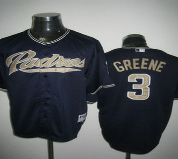San Diego Padres #3 Greene Blue Jerseys San Diego Padres #3 Greene Blue Jerseys