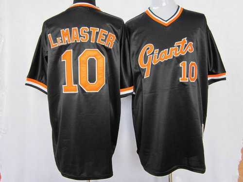San Francisco Giants #10 Lemaster black San Francisco Giants #10 Lemaster black