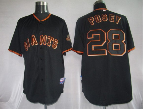 MLB Jerseys San Francisco Giants 28# Posey Black MLB Jerseys San Francisco Giants 28# Posey Black