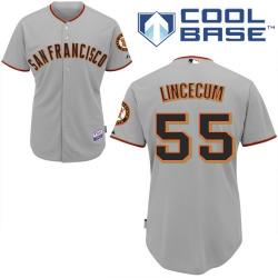 MLB giants #55 Lincecum grey kid cool base jerseys MLB giants #55 Lincecum grey kid cool base jerseys