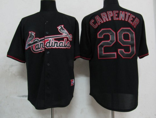MLB St.Louis Cardinals 29 Carpenter Black Fashion Jerseys