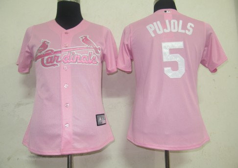 Women Jerseys St.Louis Cardinals 5 pujols Pink