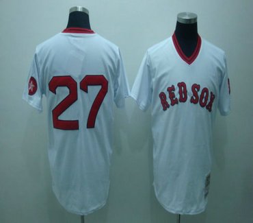 MLB Jerseys Boston Red Sox 27# Carlton Fisk white MLB Jerseys Boston Red Sox 27# Carlton Fisk white