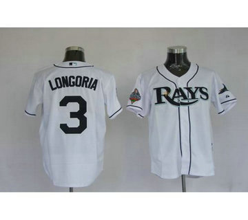 Tampa Bay Rays 3 Longoria White Jerseys Tampa Bay Rays 3 Longoria White Jerseys