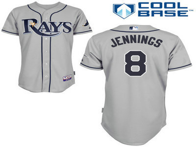Tampa Bay Rays 8 Desmond Jennings GREY cool base jerseys Tampa Bay Rays 8 Desmond Jennings GREY cool base jerseys