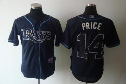 Tampa Bay Rays #14 Price black Jerseys