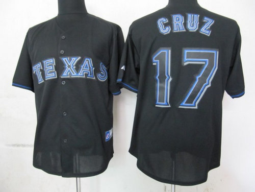 MLB Texas Rangers 17 Cruz Black Fashion Jerseys MLB Texas Rangers 17 Cruz Black Fashion Jerseys