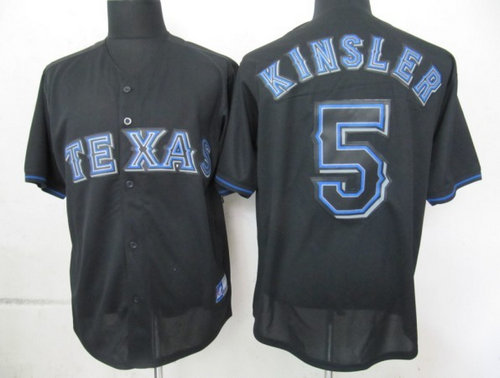 MLB Texas Rangers 5 Kinsler Black Fashion Jerseys MLB Texas Rangers 5 Kinsler Black Fashion Jerseys