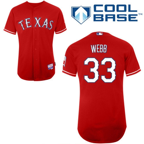 MLB Texas Rangers 33# Webb red cool base jerseys MLB Texas Rangers 33# Webb red cool base jerseys