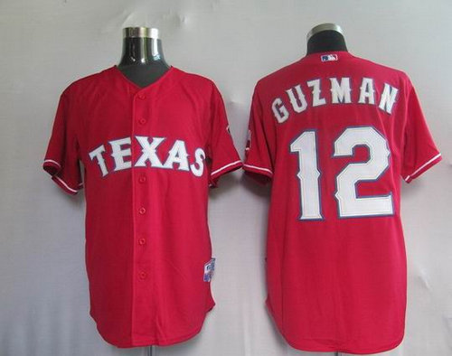 Texas Rangers 12 guzman red Jerseys Texas Rangers 12 guzman red Jerseys