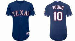 Kids Texans Rangers #10 Young Blue Jerseys