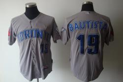 Torono Blue Jays 19# Bautista Grey jerseys Torono Blue Jays 19# Bautista Grey jerseys