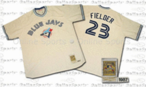 Toronto Blue Jays #23 Fielder 1987 Home Throwback Jersey Toronto Blue Jays #23 Fielder 1987 Home Throwback Jersey
