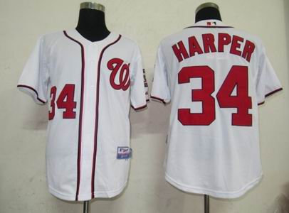 MLB Jerseys Washington Nationals 34 Harper White MLB Jerseys Washington Nationals 34 Harper White