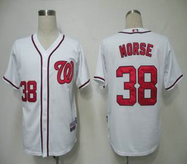 MLB Jerseys Washington Nationals 38 Morse White Cool Base MLB Jerseys Washington Nationals 38 Morse White Cool Base