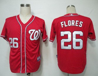 mlb Washington Nationals #26 Flores red mlb Washington Nationals #26 Flores red