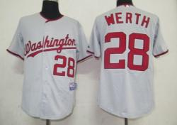 MLB Washington Nationals #28 Werth Grey Jerseys MLB Washington Nationals #28 Werth Grey Jerseys