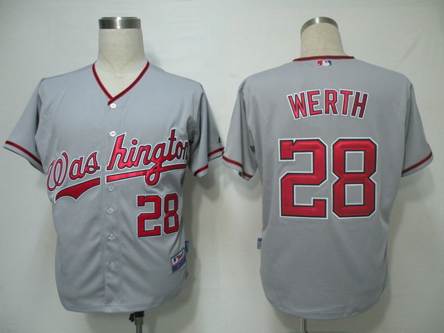 mlb Washington Nationals #28 Werth Grey(Cool Base) mlb Washington Nationals #28 Werth Grey(Cool Base)