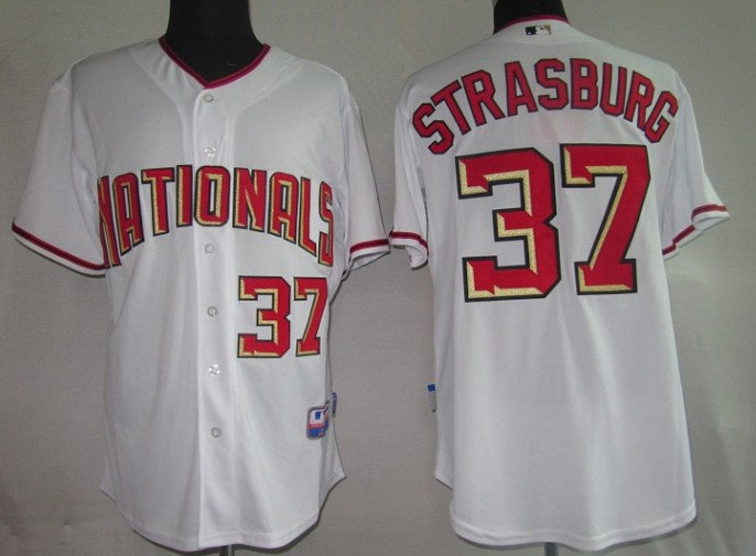 Washington Nationals 37# Strasburg White Washington Nationals 37# Strasburg White