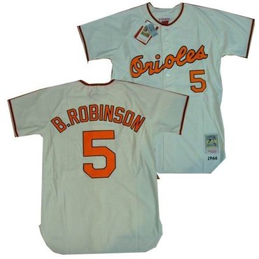 Baltimore Orioles 5 Brooks Robinson mitchellandness Jersey cream
