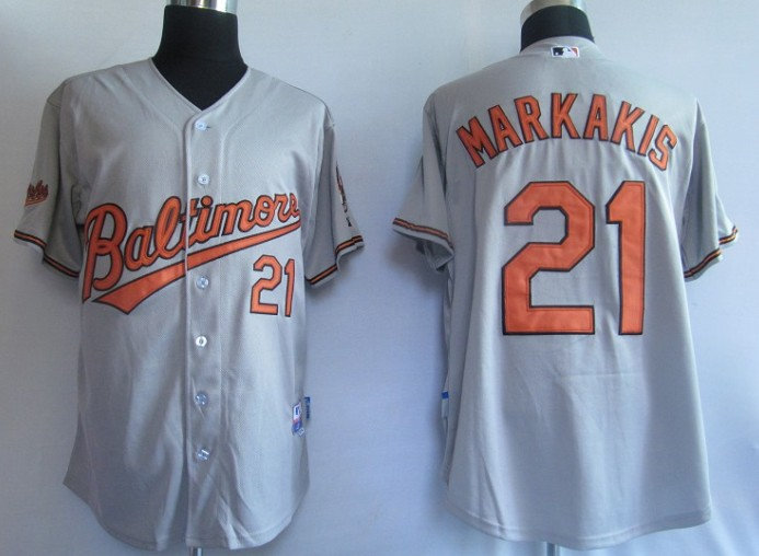 MLB Jerseys baltimore orioles 21# Markakis Grey