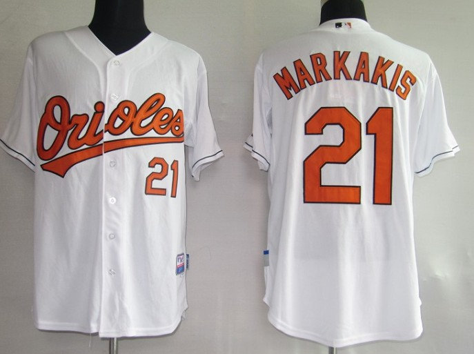 MLB Jerseys baltimore orioles 21# Markakis White