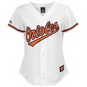 Women Baltimore Orioles blank white jersey