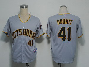 Pittsburgh Pirates 41 Doumit Grey Cool Base