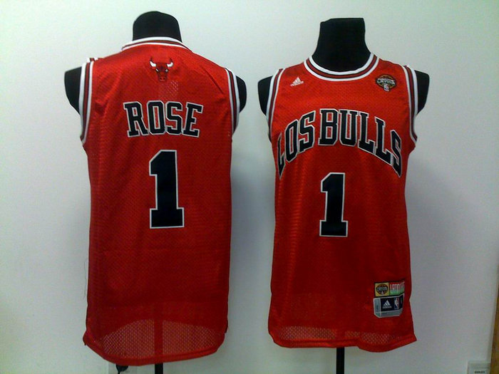 NBA Chicago Bulls 1 Derrick Rose Red Latin Night Swingman Basketball Jersey NBA Chicago Bulls 1 Derrick Rose Red Latin Night Swingman Basketball Jersey