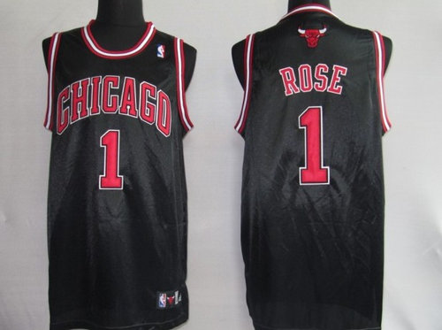NBA Jerseys Chicago Bulls 1# Rose Black