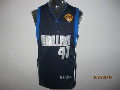 Dallas Mavericks Dirk Nowitzki 41 Swingman blue with 2011 Finals Jersey