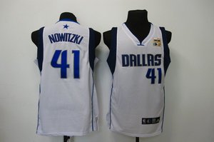 dallas mavericks 41 nowitzki white 2011 NBA Finals Patch