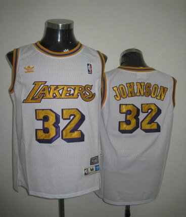 NBA JERSEYS Los Angeles Lakers #32 Johnson white swingman NBA JERSEYS Los Angeles Lakers #32 Johnson white swingman