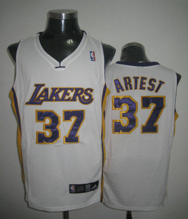 NBA JERSEYS Los Angeles Lakers #37 Artest white swingman NBA JERSEYS Los Angeles Lakers #37 Artest white swingman