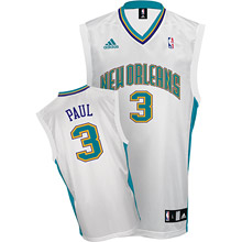 New Orleans Hornets #3 Chris Paul Swingman white jersey New Orleans Hornets #3 Chris Paul Swingman white jersey