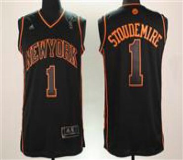 New York Knicks 1 Amar e Stoudemire black Fashion Jersey New York Knicks 1 Amar e Stoudemire black Fashion Jersey