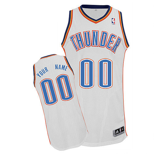 Thunder Personalized Authentic White Jersey (S-5XL)