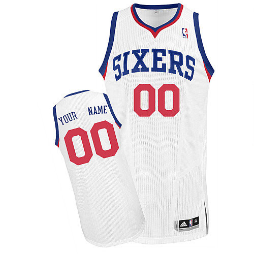 76ers Personalized Authentic White Jersey (S-5XL)