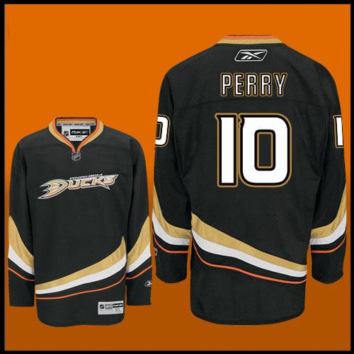NHL Anaheim Ducks #10 Perry Home Black Jersey NHL Anaheim Ducks #10 Perry Home Black Jersey