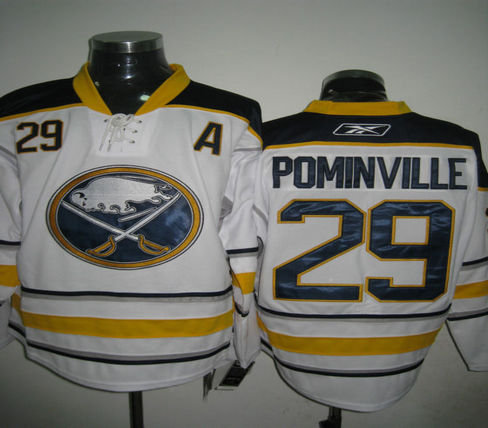 Buffalo Sabres Jerseys 29 POMNVILLE Away White  Jersey
